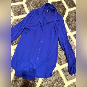 Long sleeve with peek a boo slit arms blouse